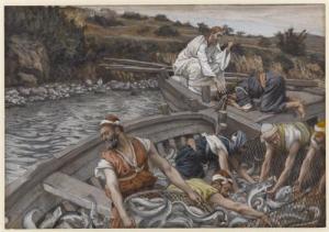 The Miraculous Draught of Fishes ~ James Tissot (1894) public domain